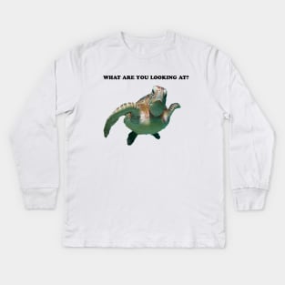 WHAT ARE YOU LOOKING AT? Kids Long Sleeve T-Shirt